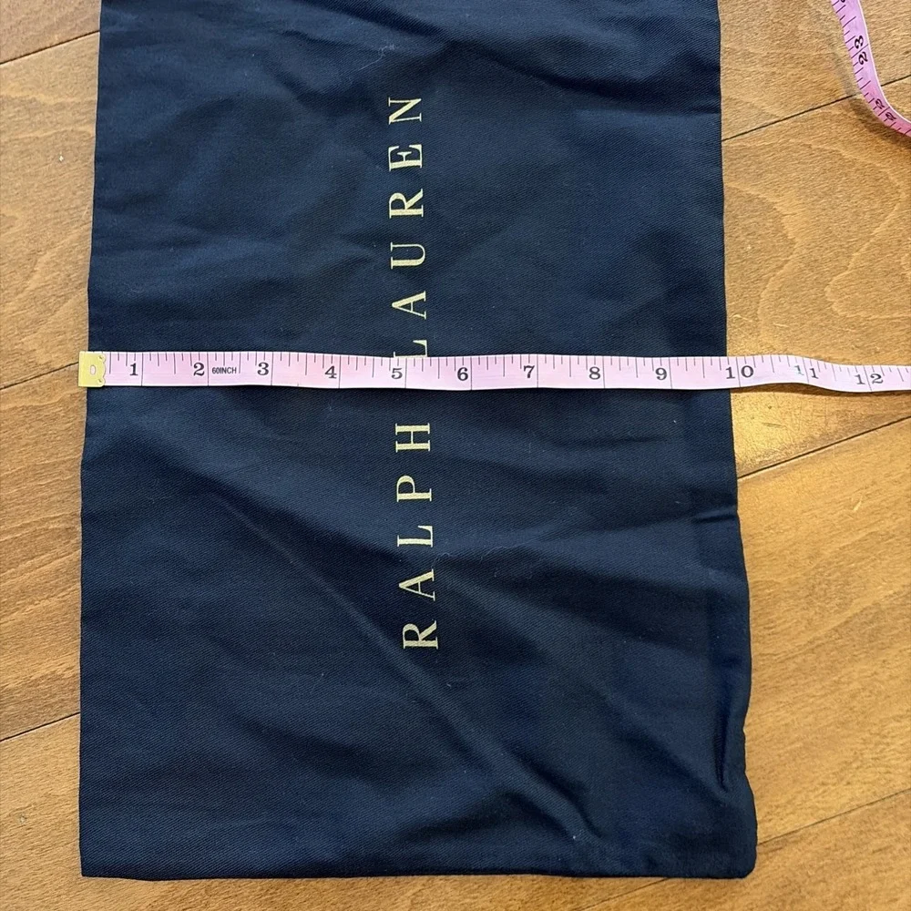 Ralph Lauren Blue Cotton Drawstring Shoe Storage Dust Bag Made in Italy New
